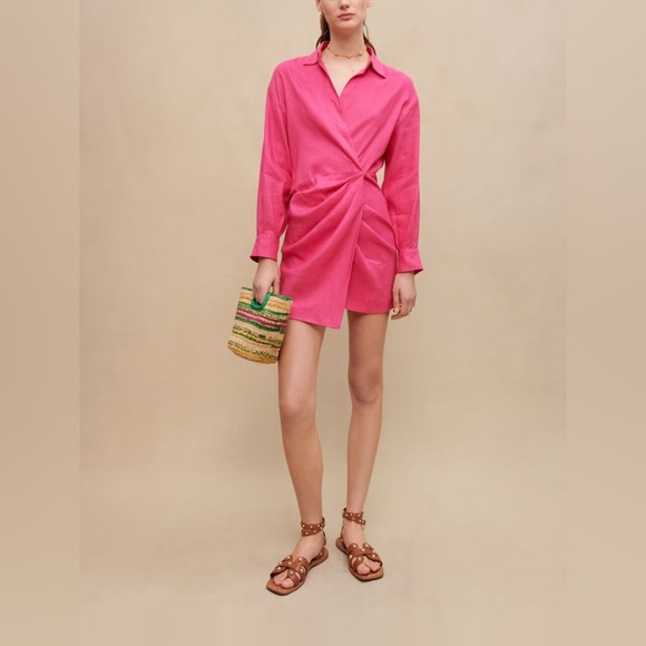 MAJE Draped mini dress (102) - Picture 1 of 11